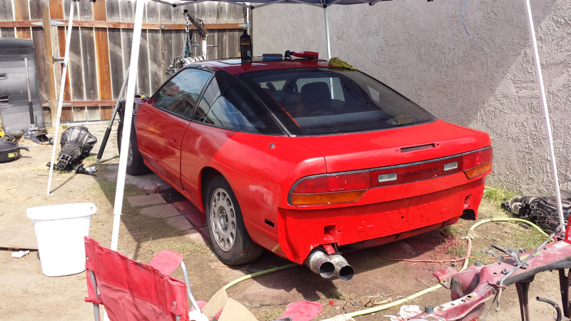Illustration for article titled We Did a Backyard Paint Job on the Craigslist Project 240sx